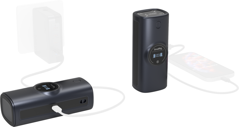 SmallRig 5108 Power Bank Charger Case Kit for Canon LP-E6P / LP-E6NH Camera Batteries - imagine 4