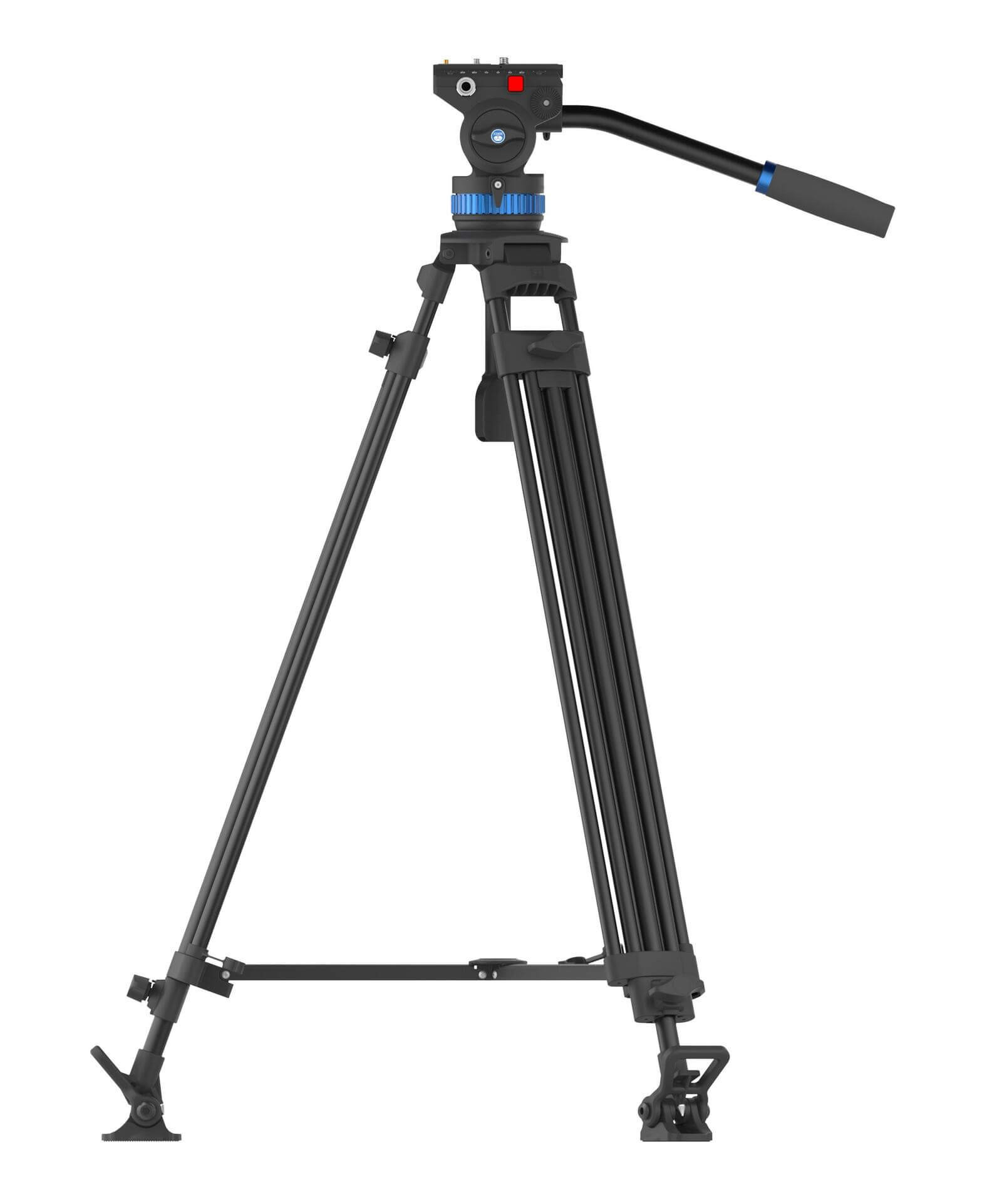 Sirui SH-25 Trepied Video cu Cap Fluid, Bol 75 mm, Inaltime 190 cm, Sarcina 10 kg, Picioare Aluminiu, Placute Manfrotto - imagine 4