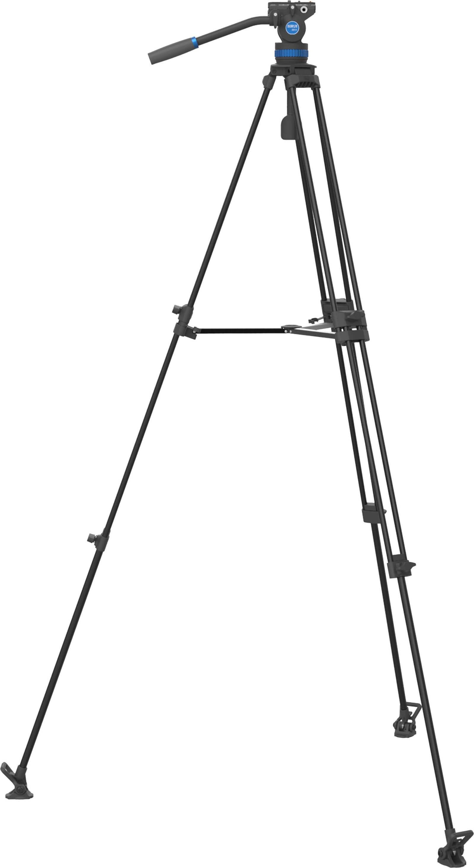 Sirui SH-25 Trepied Video cu Cap Fluid, Bol 75 mm, Inaltime 190 cm, Sarcina 10 kg, Picioare Aluminiu, Placute Manfrotto - imagine 6