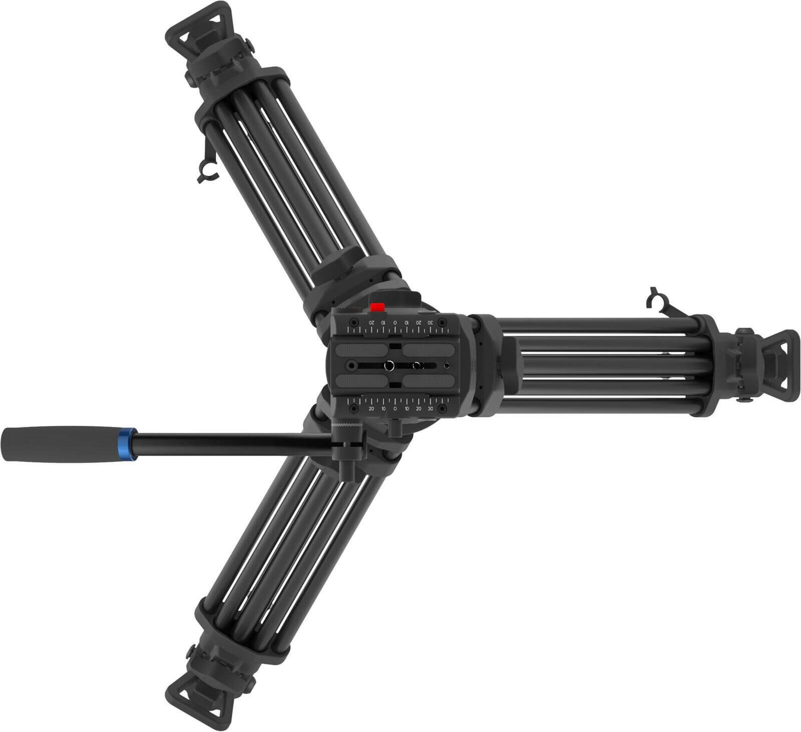 Sirui SH-25 Trepied Video cu Cap Fluid, Bol 75 mm, Inaltime 190 cm, Sarcina 10 kg, Picioare Aluminiu, Placute Manfrotto - imagine 7