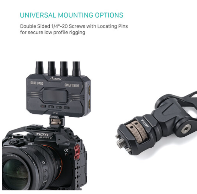 Tilta 1/4"-20 Adapter for Rotatable Phone Mounting Bracket V2 - Black - imagine 3