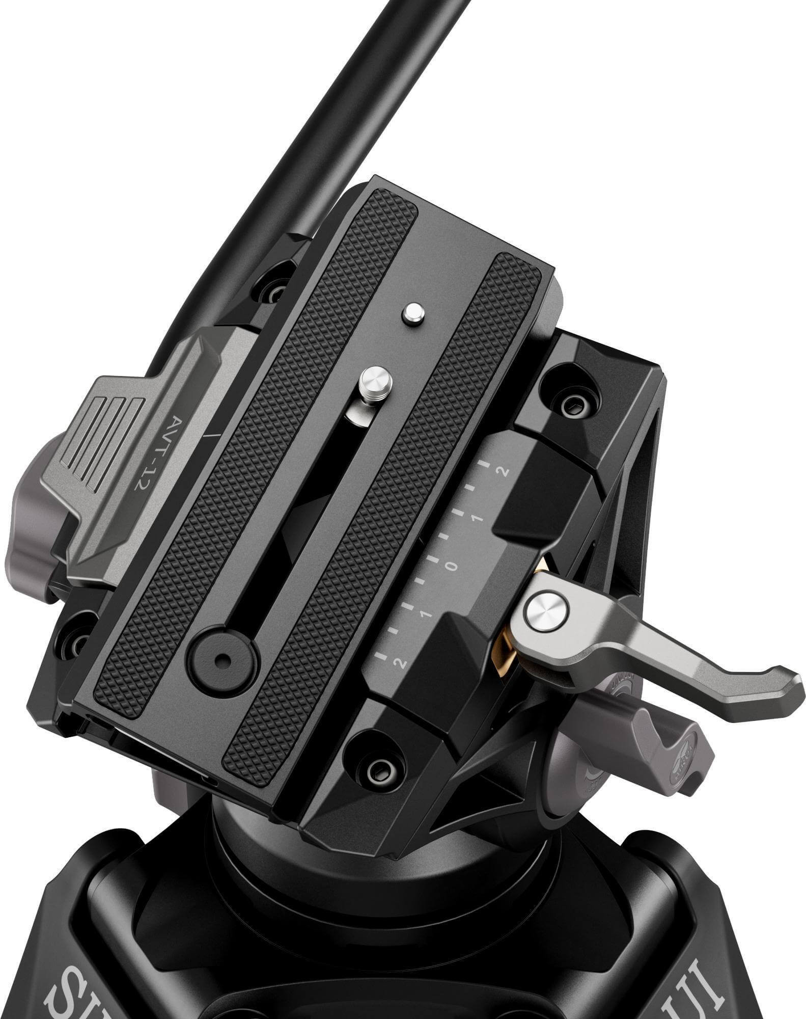 Sirui AVT-12 Trepied Video din Carbon cu Cap Fluid, Bol 75 mm, Inaltime 185 cm, Sarcina 10 kg, Placute Manfrotto si DJI RS - imagine 10
