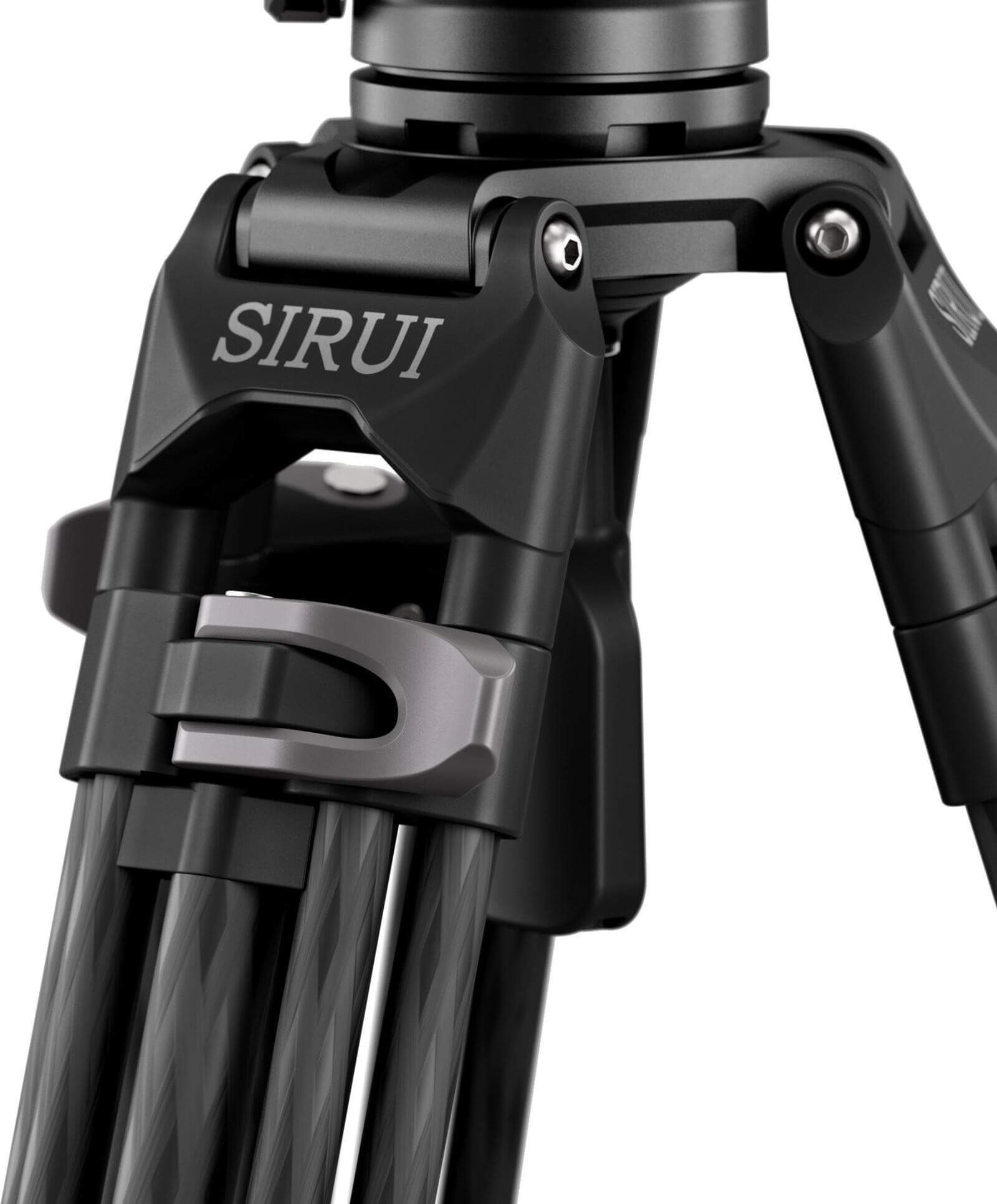 Sirui AVT-12 Trepied Video din Carbon cu Cap Fluid, Bol 75 mm, Inaltime 185 cm, Sarcina 10 kg, Placute Manfrotto si DJI RS - imagine 13