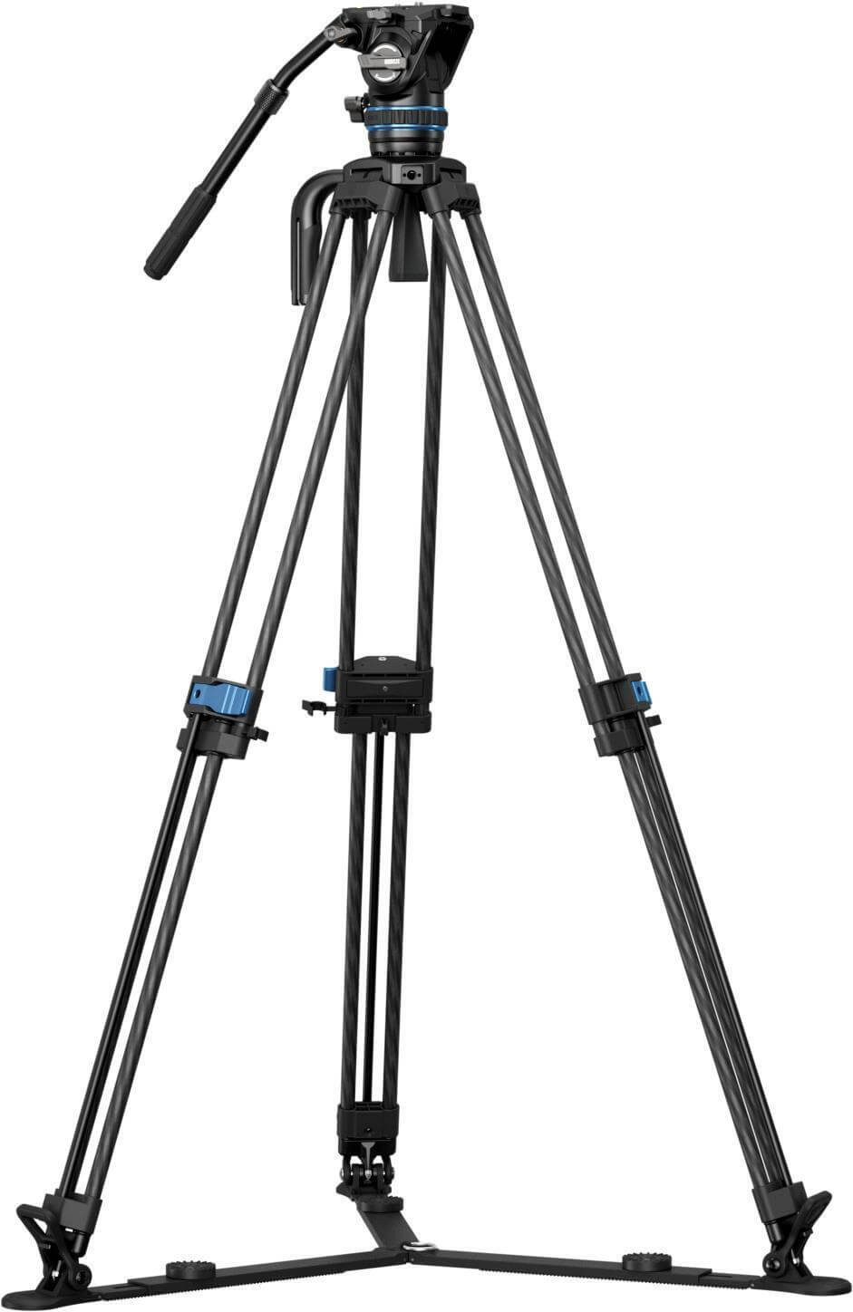 Sirui SQ75+S5 Trepied Video Rapid Twin-Leg din Carbon, Bol 75 mm, Inaltime 178 cm, Sarcina 5 kg, Reglaj One-Step - imagine 2