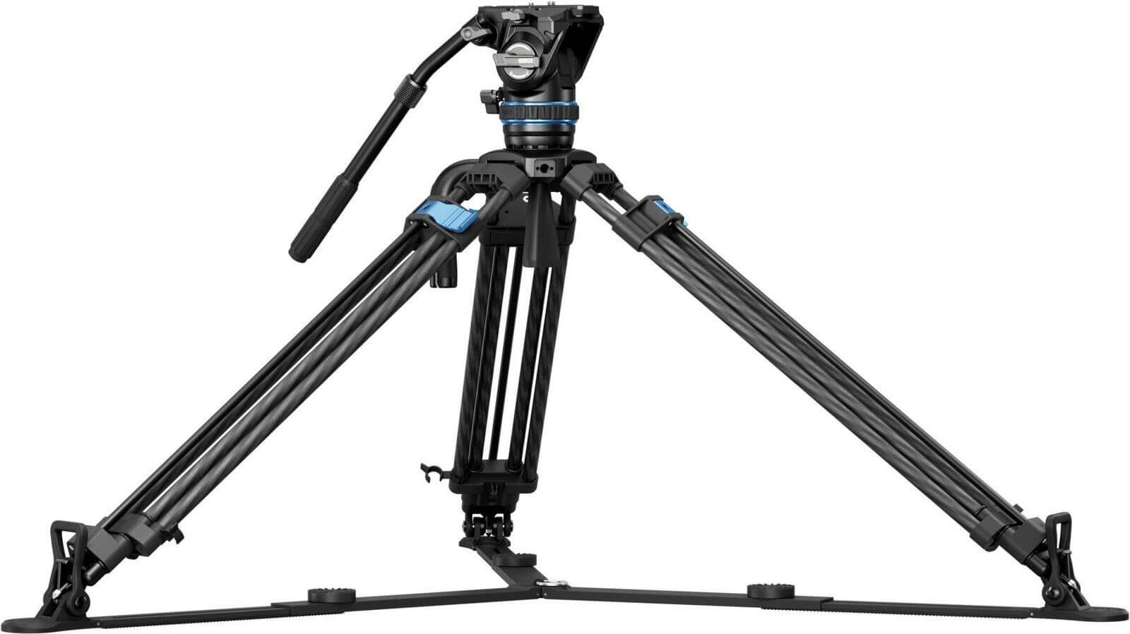 Sirui SQ75+S5 Trepied Video Rapid Twin-Leg din Carbon, Bol 75 mm, Inaltime 178 cm, Sarcina 5 kg, Reglaj One-Step - imagine 4