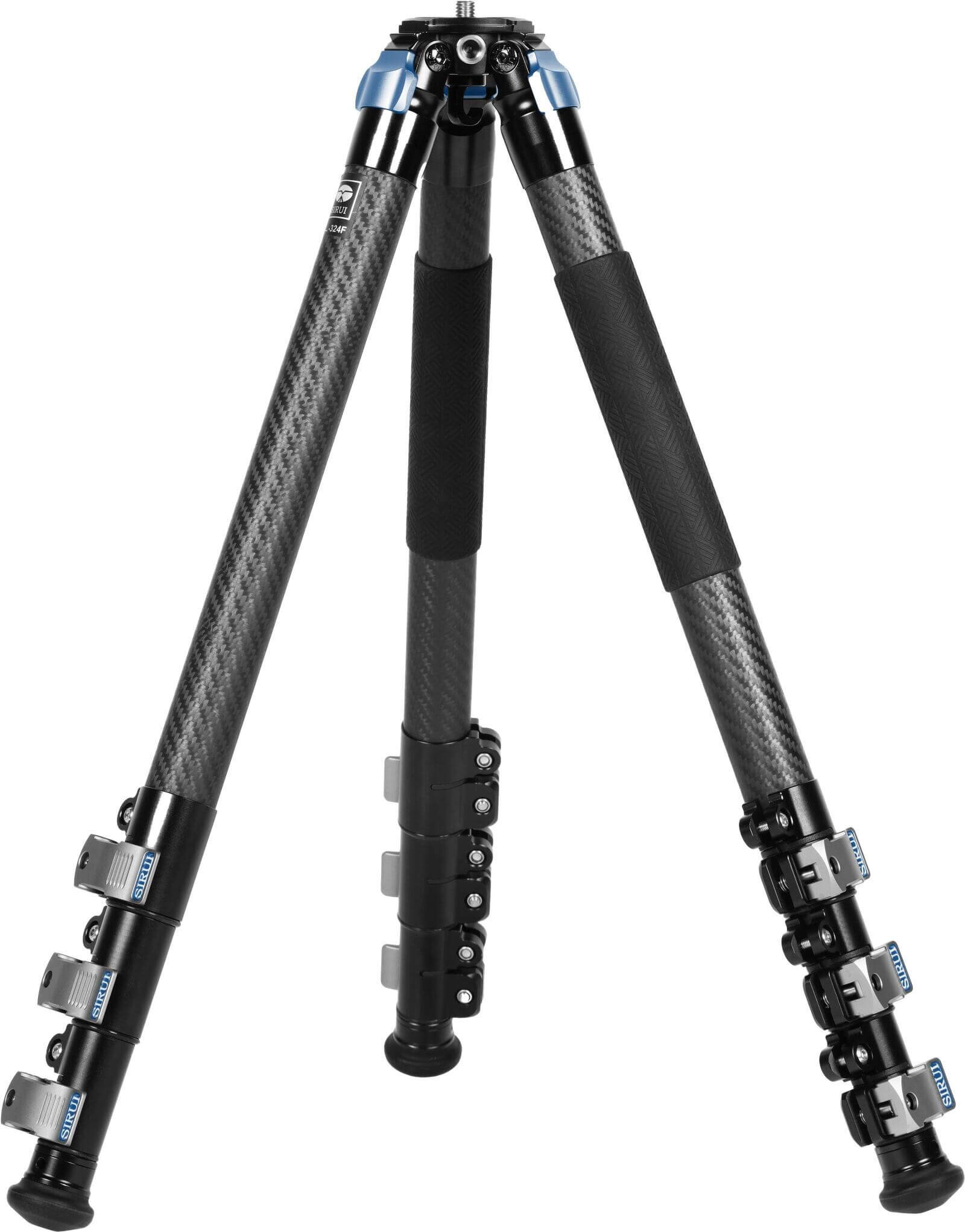 Sirui L-324F Trepied Foto din Carbon, Fara Coloana Centrala, Inaltime 145 cm, Sarcina 18 kg, 4 Sectiuni