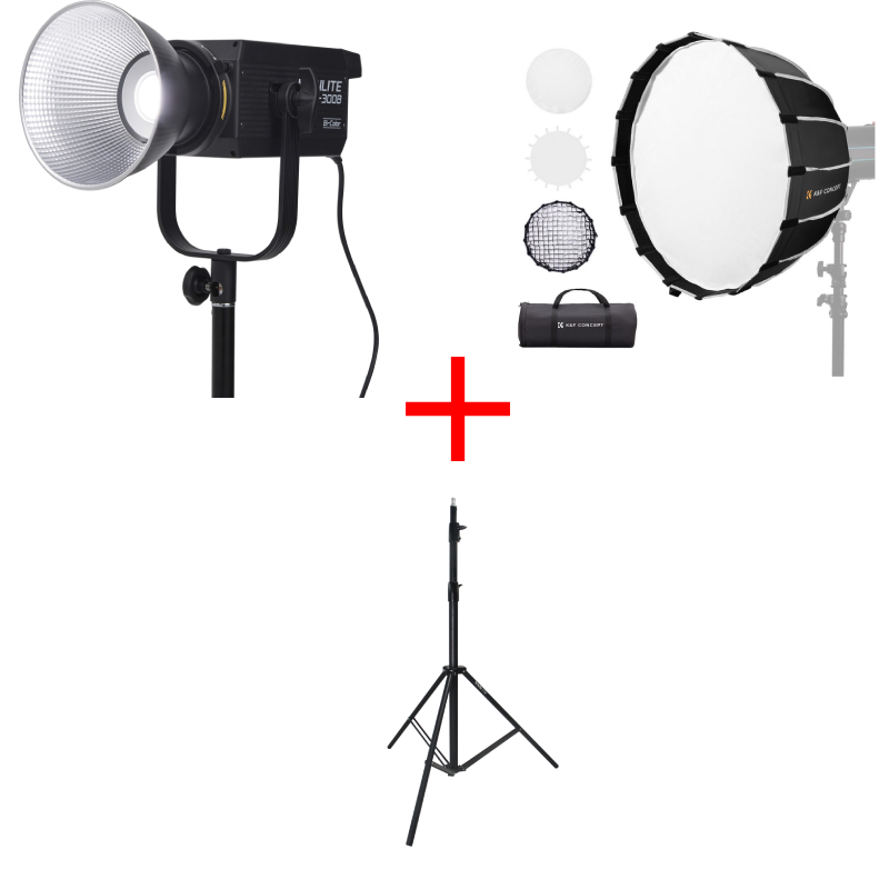 Pachet Studio New Born: Nanlite FS-300B LED Bi-Color 350 W, Stativ Nanlite 288 cm si Softbox Parabolic Hexagonal 120 cm