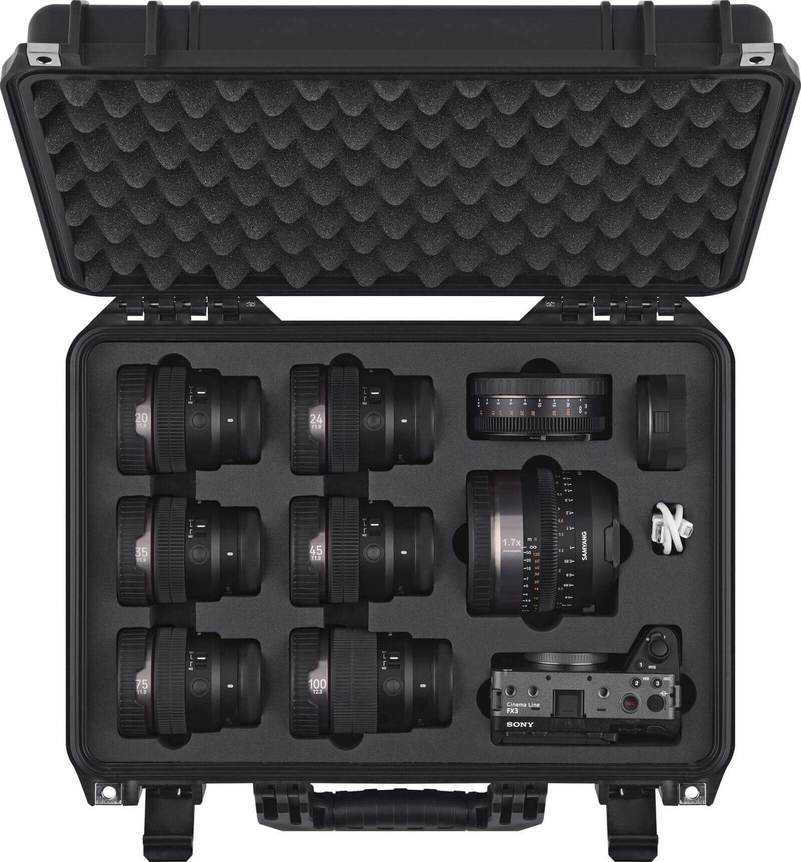 Samyang V-AF Full Kit Obiective Cinema pentru Sony E, 20mm-100mm, Adaptor Anamorfic, Adaptor Manual, Lens Station si Hardcase - imagine 6