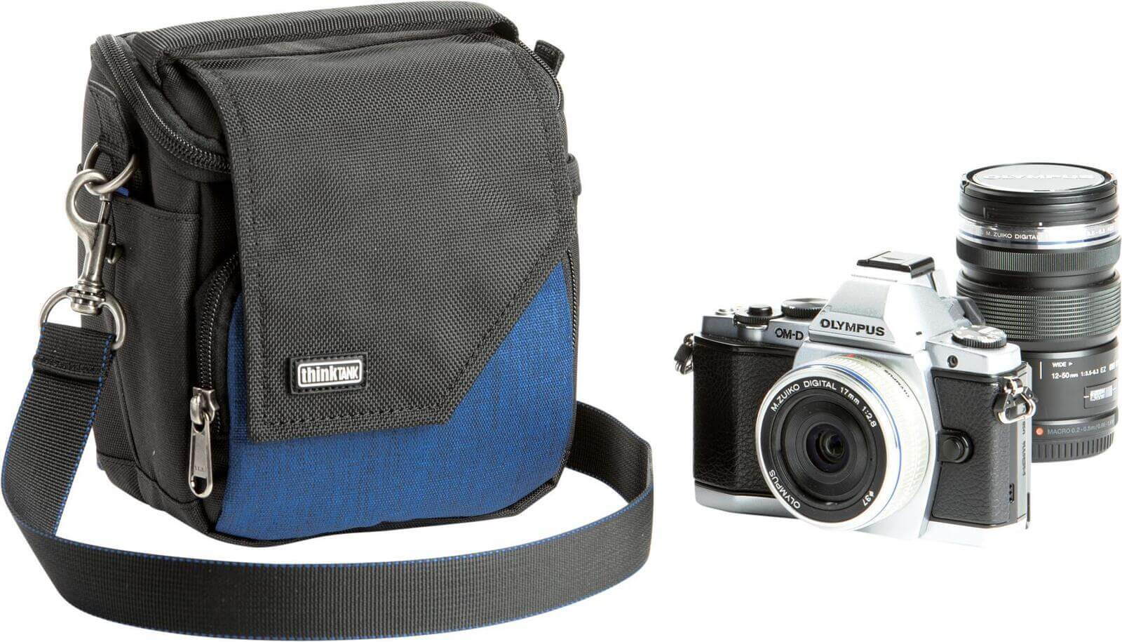 Think Tank Mirrorless Mover 10 Geanta Foto pentru Mirrorless si Super Zoom, Fermoare YKK, Husa Ploaie inclusa, Albastru
