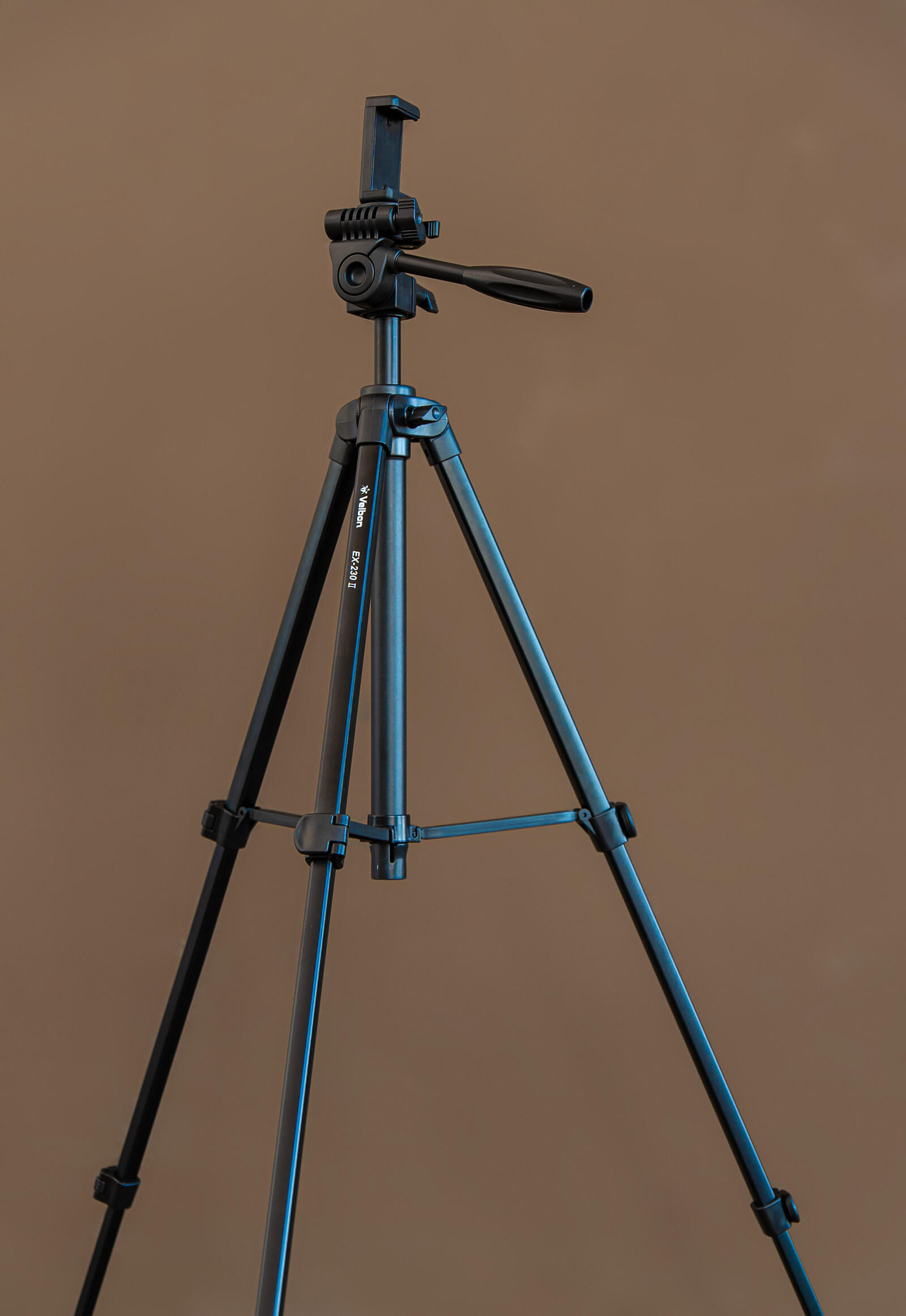 Velbon EX-230II Trepied Foto cu Suport Smartphone, Aluminiu, Inaltime 123 cm, Cap 3-Way, Placuta Quick Release - imagine 10