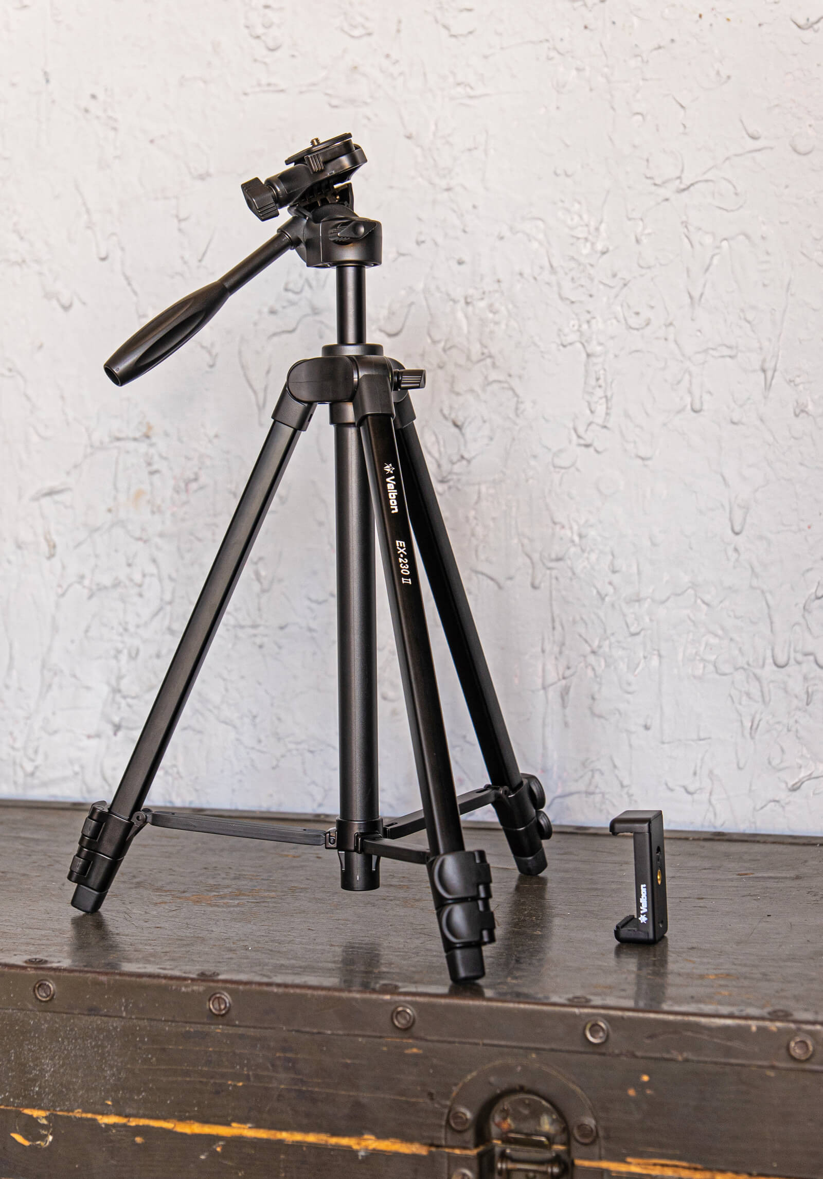 Velbon EX-230II Trepied Foto cu Suport Smartphone, Aluminiu, Inaltime 123 cm, Cap 3-Way, Placuta Quick Release - imagine 12
