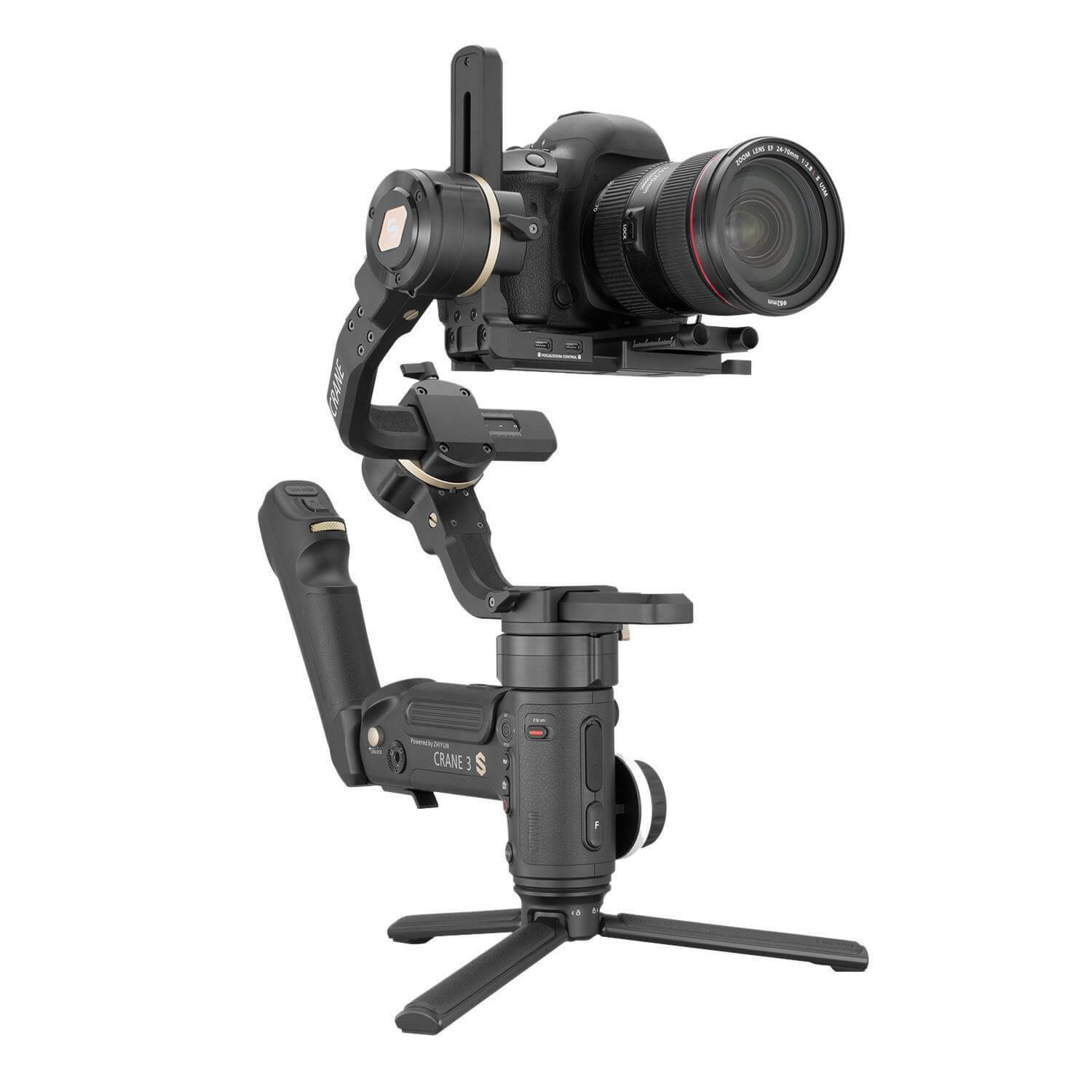 Zhiyun Crane 3S Gimbal Stabilizator cu Maner SmartSling, Sarcina Utila 6.5kg, Autonomie 12h, Pentru DSLR si Camere Cinema