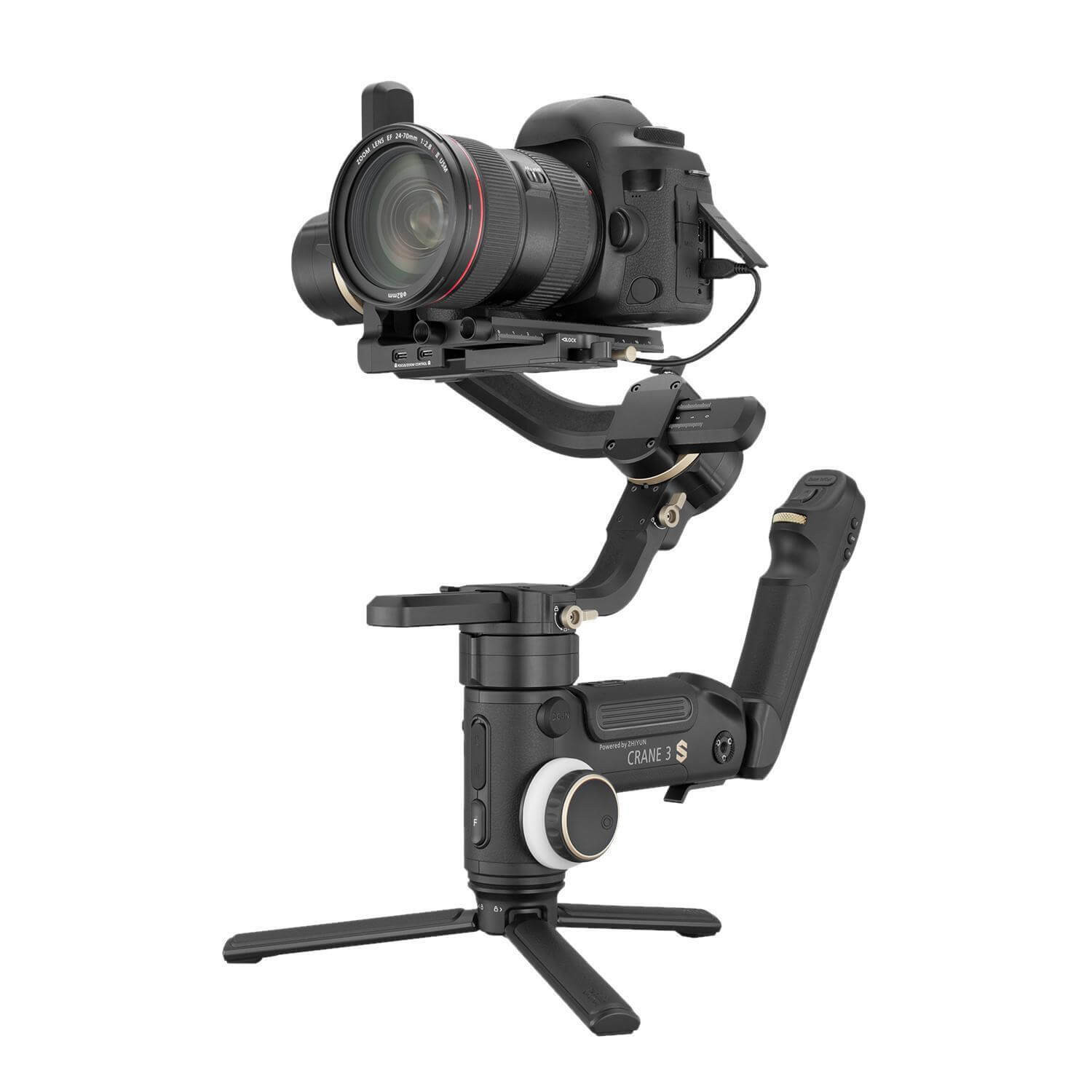 Zhiyun Crane 3S Gimbal Stabilizator cu Maner SmartSling, Sarcina Utila 6.5kg, Autonomie 12h, Pentru DSLR si Camere Cinema - imagine 2