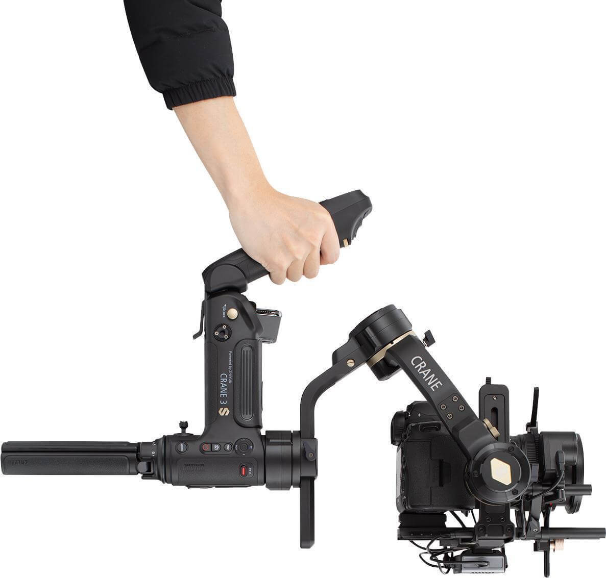 Zhiyun Crane 3S Gimbal Stabilizator cu Maner SmartSling, Sarcina Utila 6.5kg, Autonomie 12h, Pentru DSLR si Camere Cinema - imagine 9