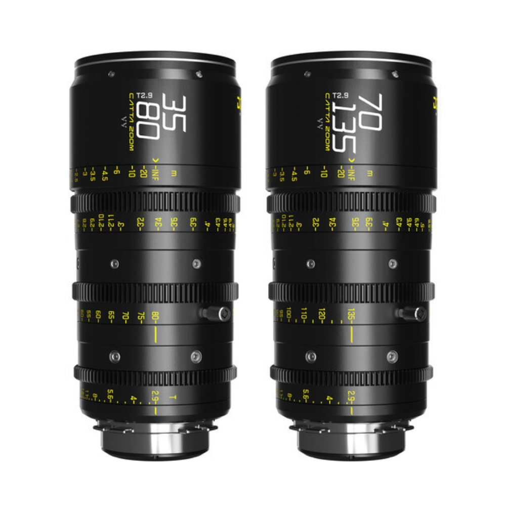 DzoFilm Catta ACE FF Zoom Bundle 35-80/70-135, Deschidere T2.9, Full Frame, Parfocal, 16 Lame, Negru