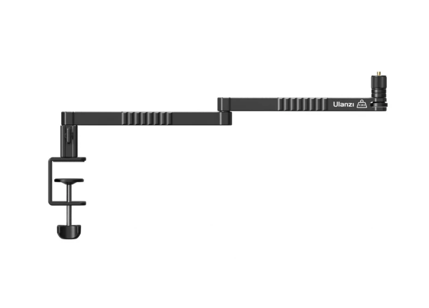 Ulanzi LS26 Brat Microfon Low Profile, Aluminiu, Capacitate 2kg, Lungime 480mm, Clema Masa 50mm, Rotatie 360 grade