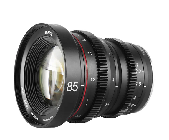 Meike MK-85mm T2.2 RF Obiectiv Cine Super35, Montura Canon RF, Diafragma T2.2-T22, Filtru 77mm, Focalizare Manuala