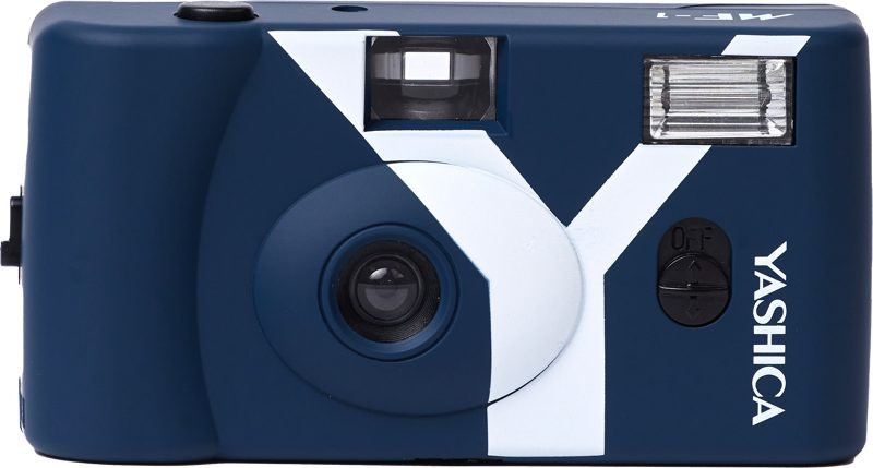 Yashica MF-1 Snapshot Art Camera, Aparat Foto Film 35mm, Albastru Prusac, Obiectiv 31mm f/11, Bliz Incorporat, Focalizare Fixa
