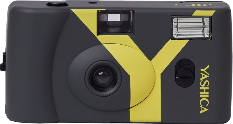 Yashica MF-1 Snapshot Art Camera Gri, Aparat Foto Film 35mm, Obiectiv 31mm f/11, Blit Incorporat