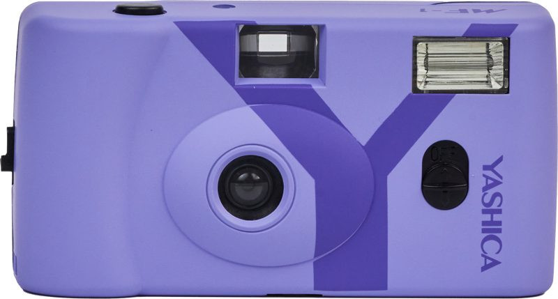 Yashica MF-1 Snapshot Art Camera, Aparat Foto Film 35mm, Lavender, Obiectiv 31mm f/11, Blitz Incorporat