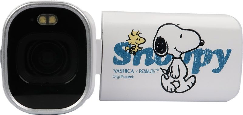 Yashica x Peanuts DigiPocket Camcorder, Senzor Sony CMOS 4K, Zoom Digital 4x, Ecran LCD 2.0 inch Inclinabil, Culoare Alba