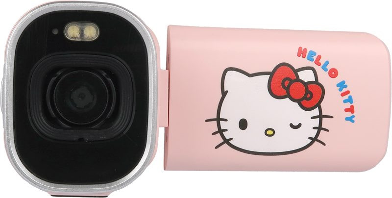 Yashica x Hello Kitty DigiPocket Camcorder, Roz, Senzor Sony CMOS 4K, Zoom Digital 4x, Ecran LCD 2.0 inch, Stabilizare Imagine