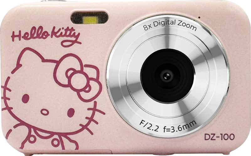 Yashica DZ-100 x Hello Kitty Aparat Foto Digital, Roz, Senzor CMOS 8MP, Zoom Digital 8x, Video 4K, Ecran 2.7 Inch