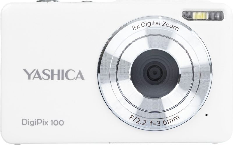 Yashica DigiPix 100 Aparat Foto Digital Compact, Culoare Alba, Rezolutie 8MP, Video Full HD, Zoom Digital 8x, Ecran IPS 2.4 inch