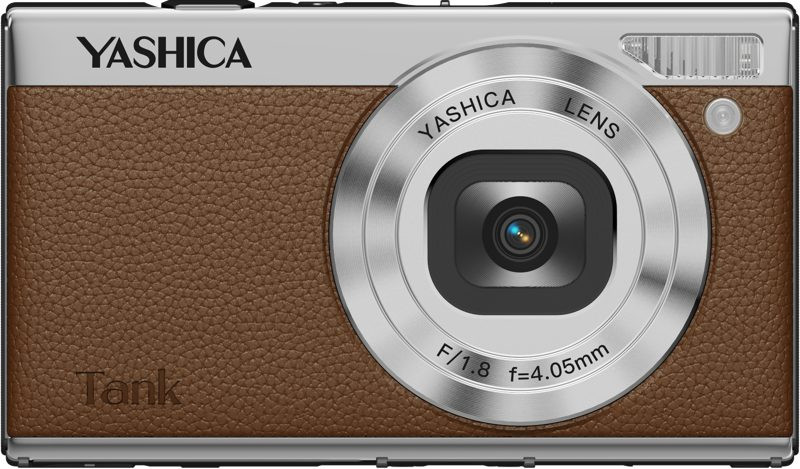 YASHICA Tank Camera Digitala, Culoare Maro, Senzor 12MP, Video 4K, Ecran Rabatabil 3 Inch, Zoom 8x