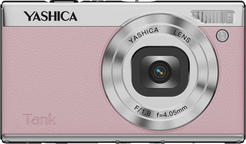 YASHICA Tank Pink, Camera Digitala Compacta, Senzor 12MP, Video 4K, Ecran Flip 3 inch, Zoom Digital 8x