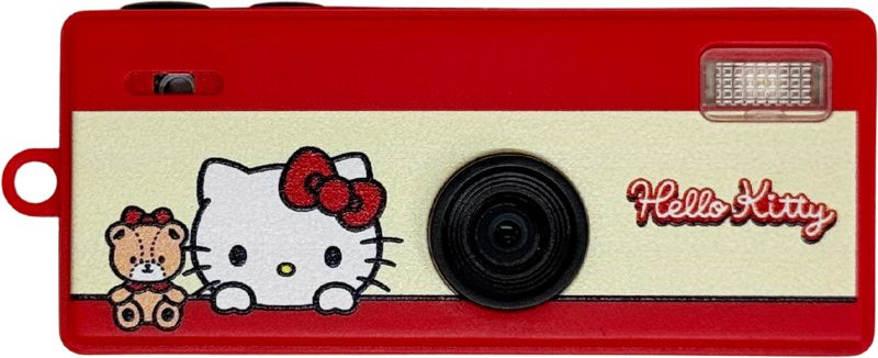 YASHICA Funtastic Keychain Camera, Editie Hello Kitty, Senzor CMOS 1MP, Ecran Rotativ 180 Grade, Rezolutie 1440x1080