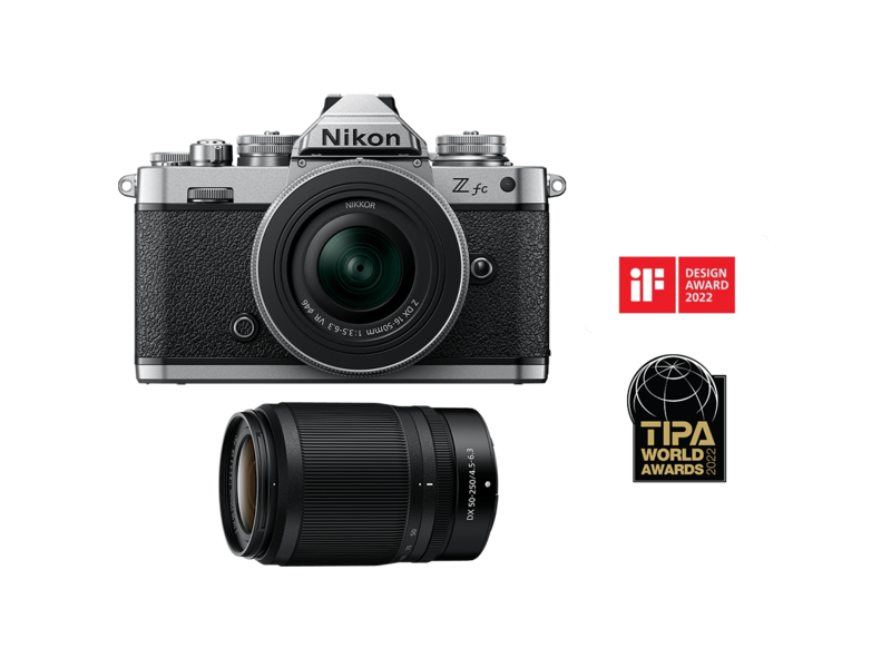 Nikon Zfc Dual Zoom Kit (16-50mm VR + 50-250mm VR) Aparat Foto Nikon Mirrorless DX 20.9MP 4K