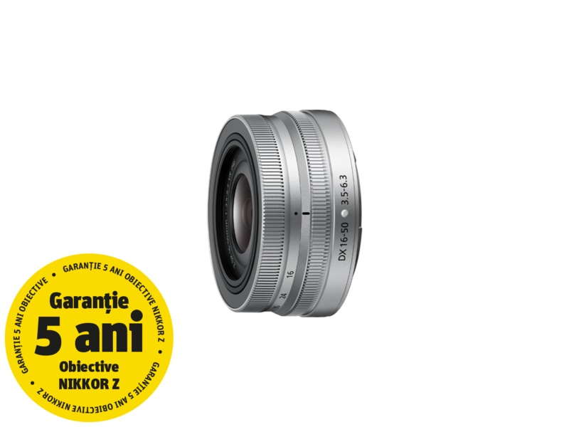Obiective foto mirrorless Nikon Z DX 16-50mm f/3.5-6.3 VR NIKKOR silver