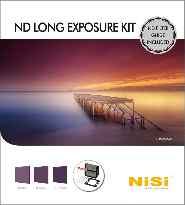 NiSi Square Filter IRND Long Exposure Kit 100mm, 3 Filtre ND8/ND64/ND1000, Husa Moale, Sticla Optica