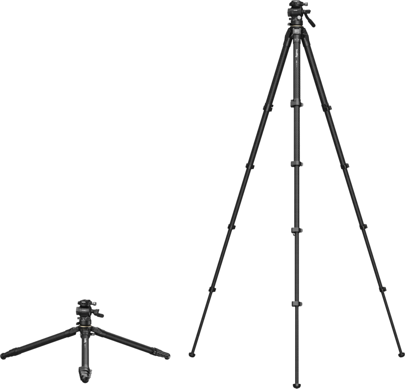 SmallRig 5028 Portable Carbon Fiber Travel Tripod Kit - imagine 3