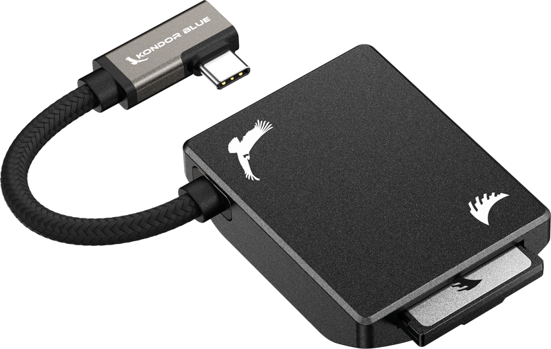 Angelbird Kondor Blue CFexpress B Recording Module (MagSafe Compatible External) Raven Black, Card reader cu MagSafe - imagine 4