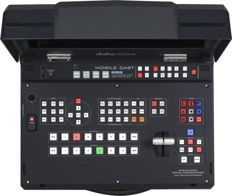 Datavideo HS-1300 6-Channel HD Portable Video Streaming Studio - imagine 2