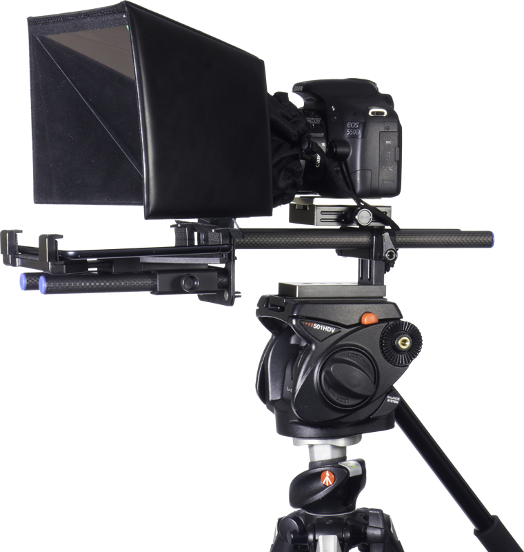 Datavideo TP-500 DSLR prompter w 15mm rail w/o remote - imagine 3