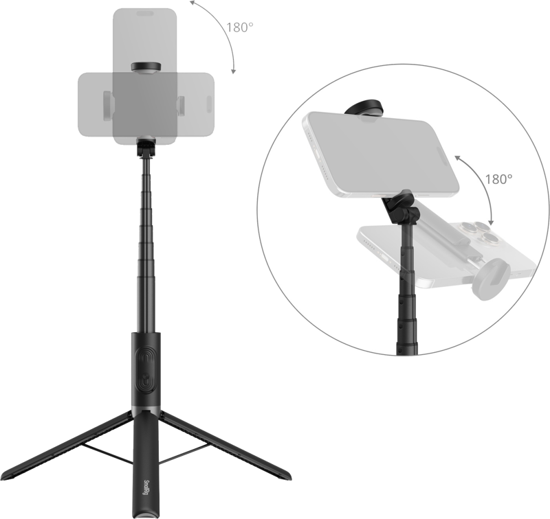 SmallRig 5291 ST30 Lite One-Touch Deploy Selfie Stick Tripod, Trepied pentru smartphone - imagine 2