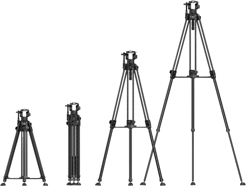 SmallRig 5201 Video Carbon Fiber Tripod Kit AD-50 Max - imagine 2