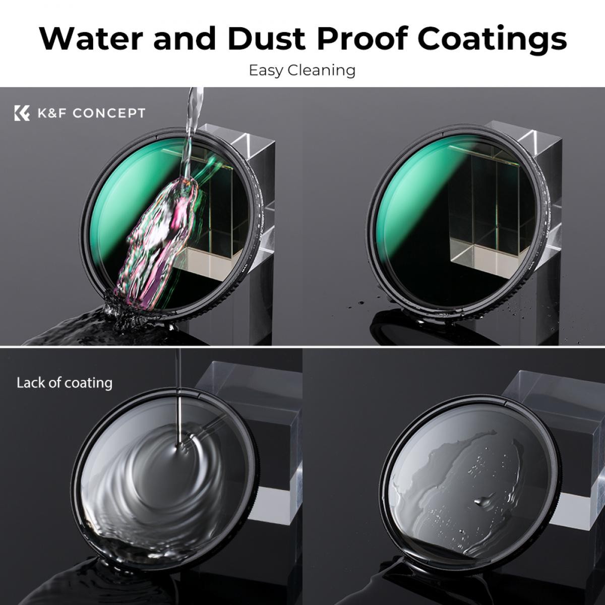 Filtru K&F Concept 49mm ND variabil ND3-ND1000 (1,5–10 stopuri) - imagine 4