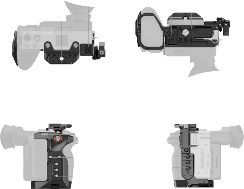 SmallRig 5590 Advanced Cage Kit with Battery Plate for Sony FX2 - imagine 3