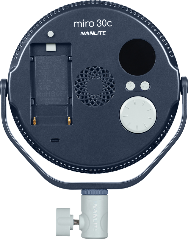 Nanlite Miro 30c LED Full-color Round Panel Light (Midnight Blue) - imagine 3