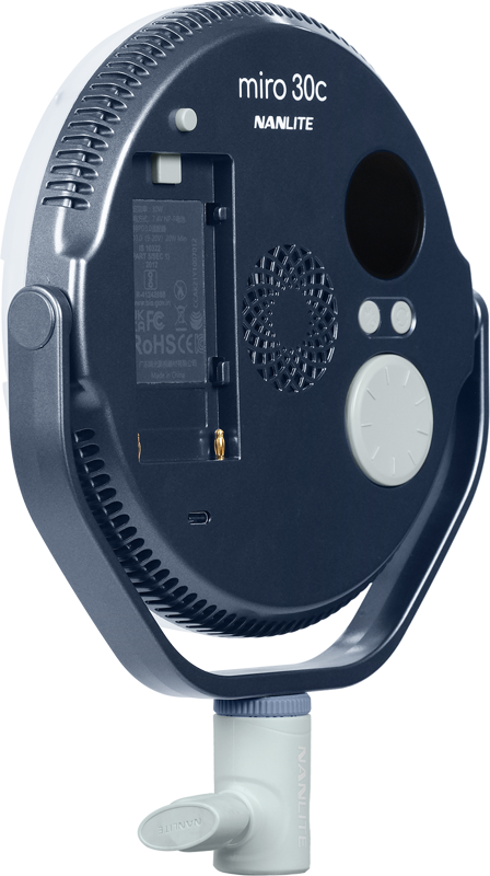 Nanlite Miro 30c LED Full-color Round Panel Light (Midnight Blue) - imagine 4