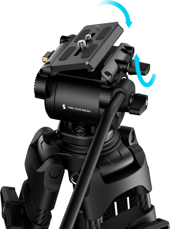 SmallRig 5443 FSD14 FreeSpeed Heavy-Duty Carbon Fiber Tripod - imagine 3