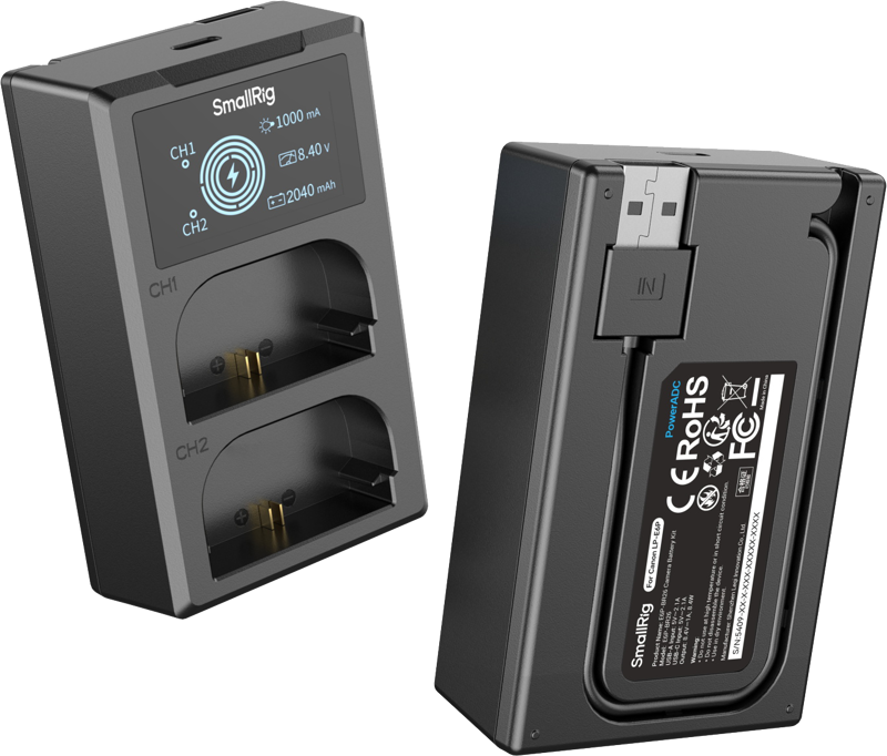 SmallRig 5409 Camera Battery and Charger Kit for Canon LP-E6P - imagine 3