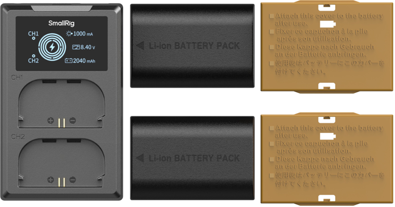 SmallRig 5409 Camera Battery and Charger Kit for Canon LP-E6P - imagine 4