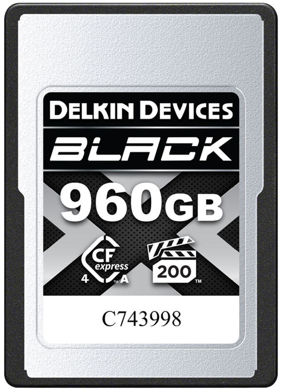 Delkin CFexpress 4.0 BLACK | Type A | VGP200, R1830/W1740 I 960GB,Card CFExpress cititor de carduri inclus - imagine 2