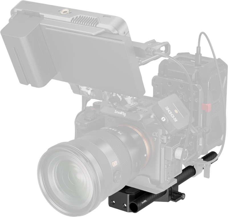 SmallRig 5609 Bottom Mount Plate with Dual 15mm Rod Clamp - imagine 2