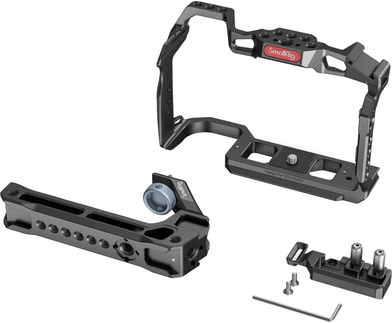 Kit carcasa camera foto video mirrorless cu maner, SmallRig 3830 Handheld Kit For Canon EOS R5/ R6/ R5 C - imagine 6